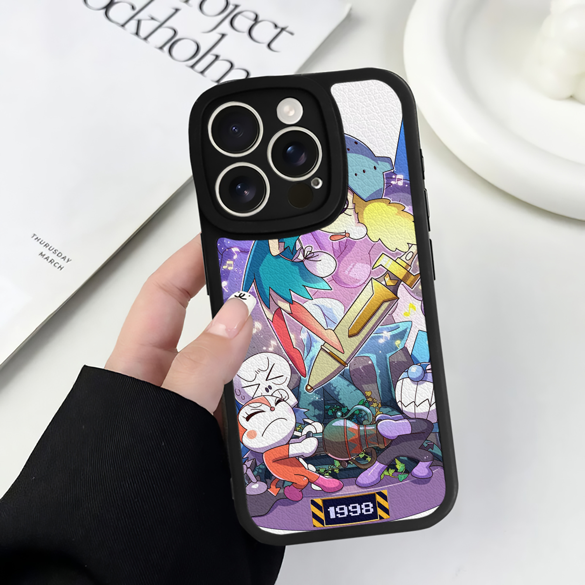 （画像用） アンパンマン Anpanman 【iPhone 16シリーズ対応】シリコンスマホケース（レザー調） 材質：シリコン